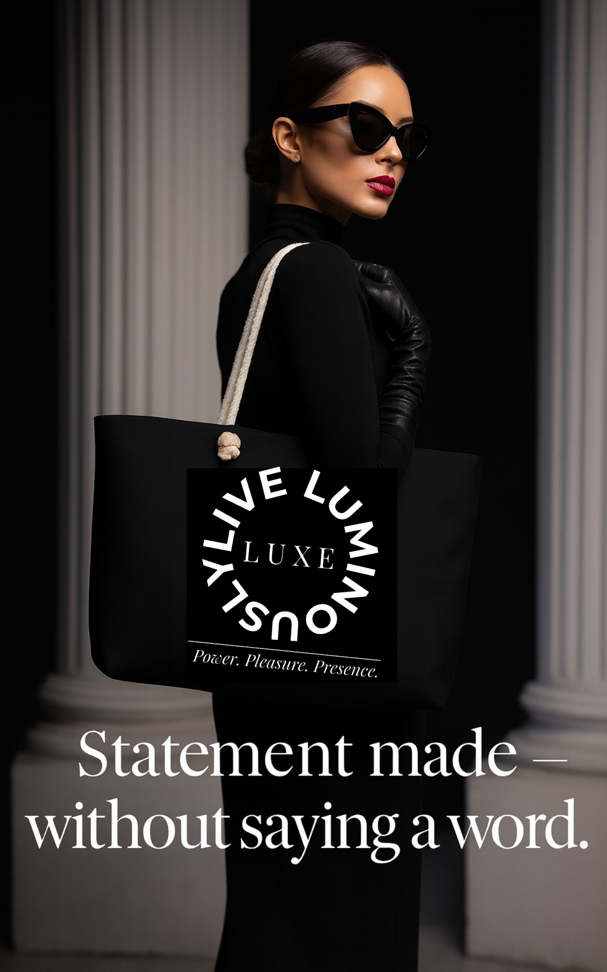 Live Luminously Platinum Edition Weekender Bag – White Writing - Sun to Escape