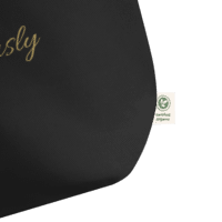 Live Luminously – Signature Edition Carryall Tote in Gold Writing – Market to Martini