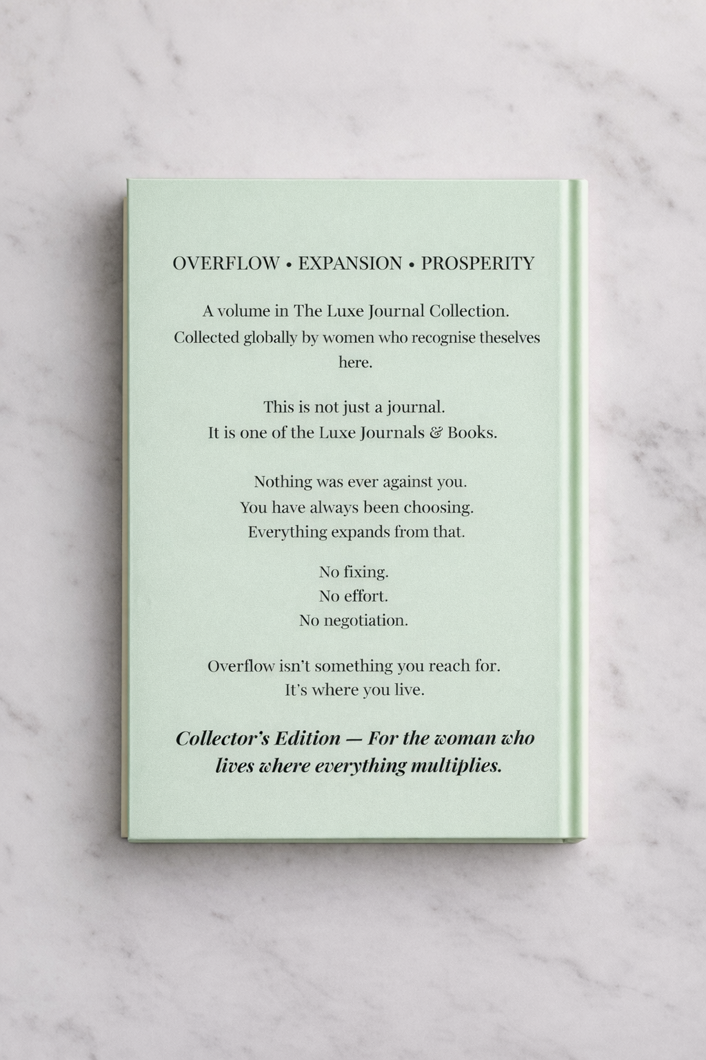 Overflow. Expansion. Prosperity.
