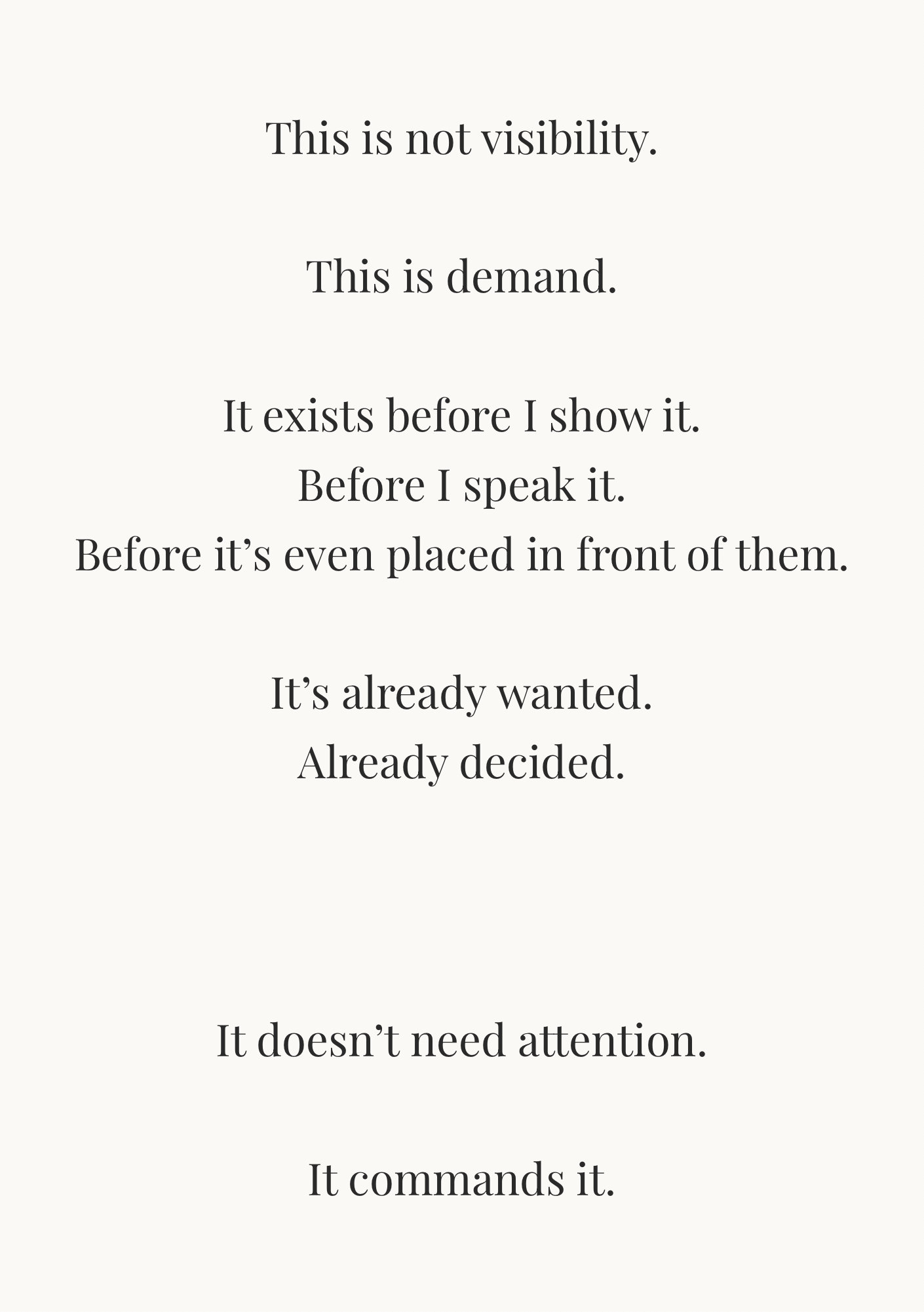 06 My Work is in Demand — The Private Pages